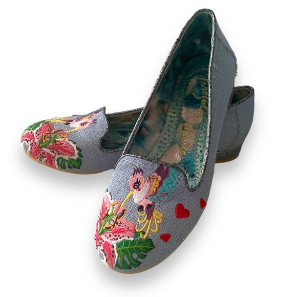 Irregular Choice Shoes - Irregular  Choice Embroidered Flats